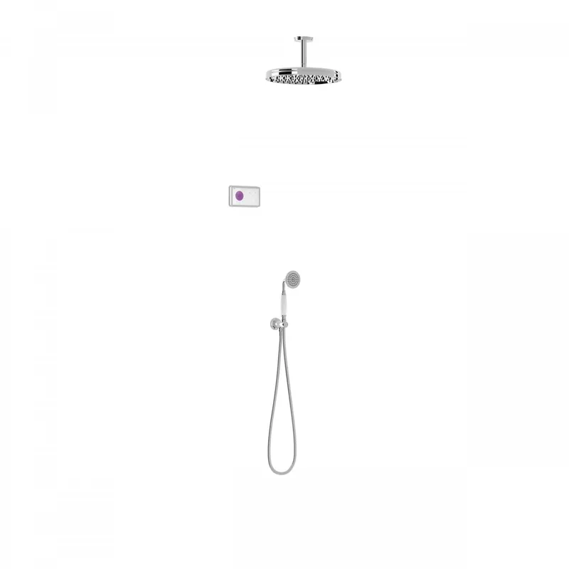 Laatste Kans Tres Shower Technology Clasic elektronische inbouwthermostaat met regendouche en handdouche plafondmontage chroom
