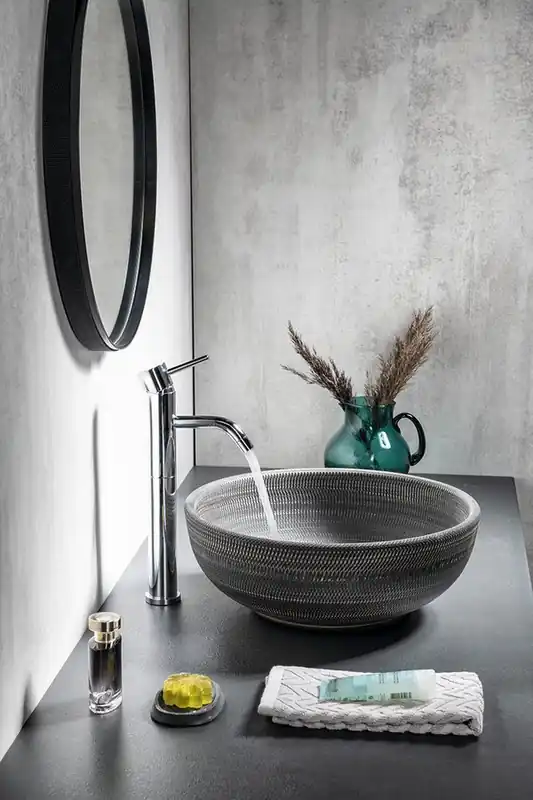 Betaalbaar Sapho Priori keramische ronde waskom 41cm grijs