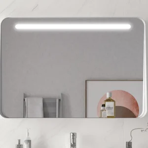 Direct Verzonden Muebles Polo spiegel met LED-verlichting 100x70cm wit