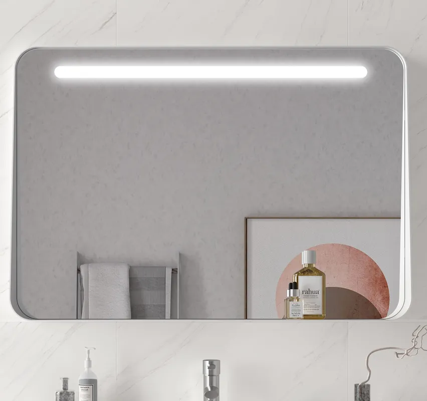 Direct Verzonden Muebles Polo spiegel met LED-verlichting 100x70cm wit
