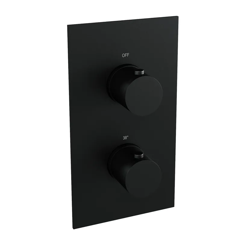 Brauer Black Edition complete inbouwthermostaat 3-weg mat zwart Gratis Verzending