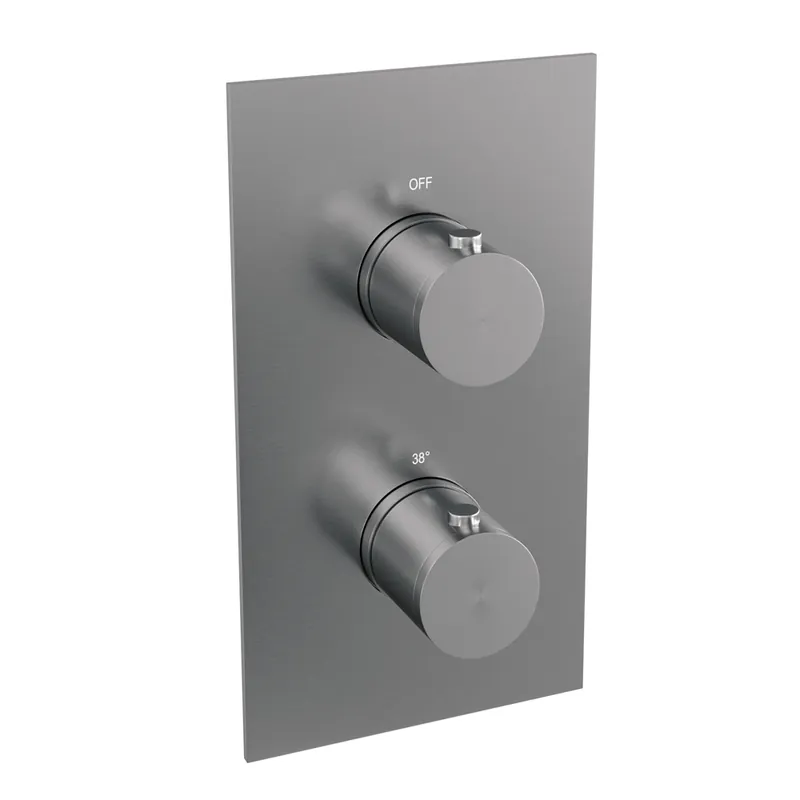 Brauer Brushed Edition complete inbouwthermostaat 3-weg geborsteld RVS Express Levering