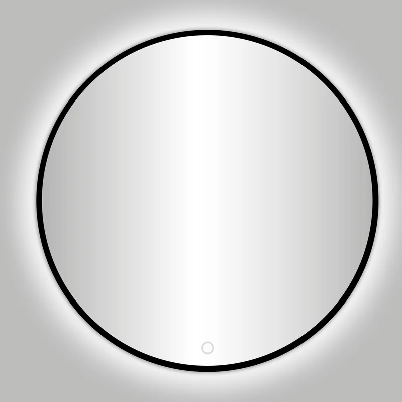 Topkwaliteit Best Design Nero Venetië ronde spiegel zwart incl. LED verlichting Ø 140 cm
