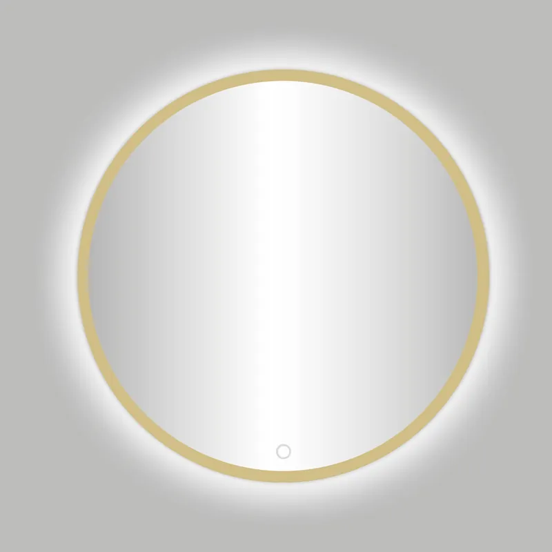 Best Design Nancy Rivoli ronde spiegel goud incl. LED verlichting Ø 120cm Seizoensaanbieding