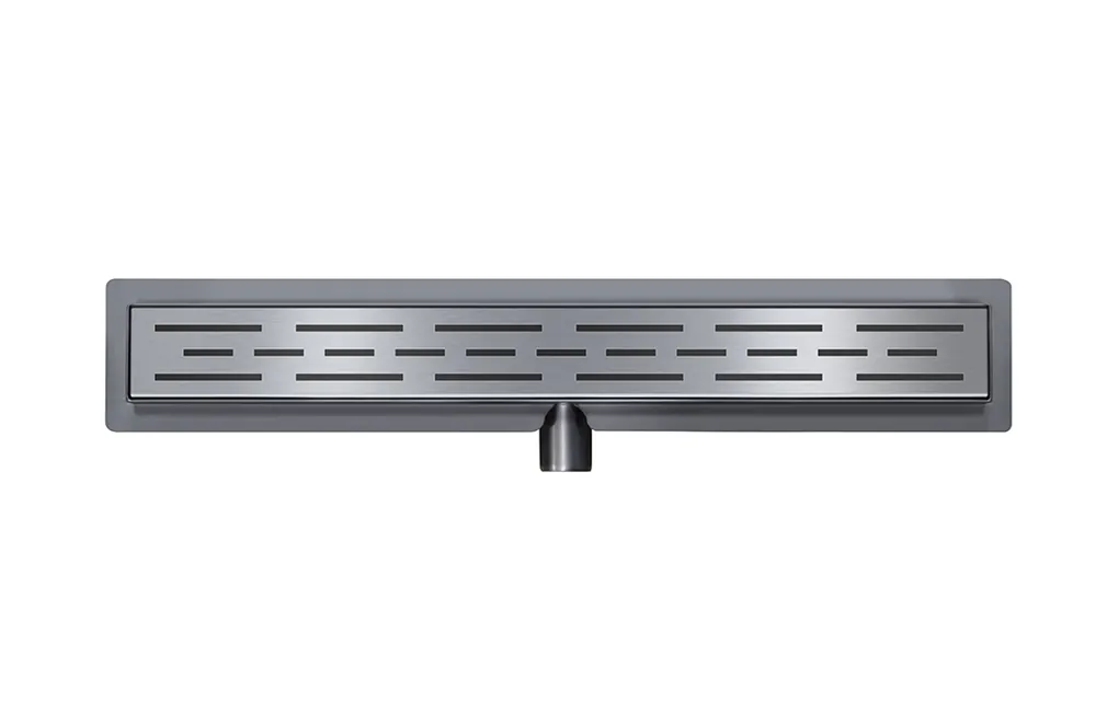Koopje Mueller Ferro douchegoot 80x7cm met flens verouderd ijzer - gunmetal