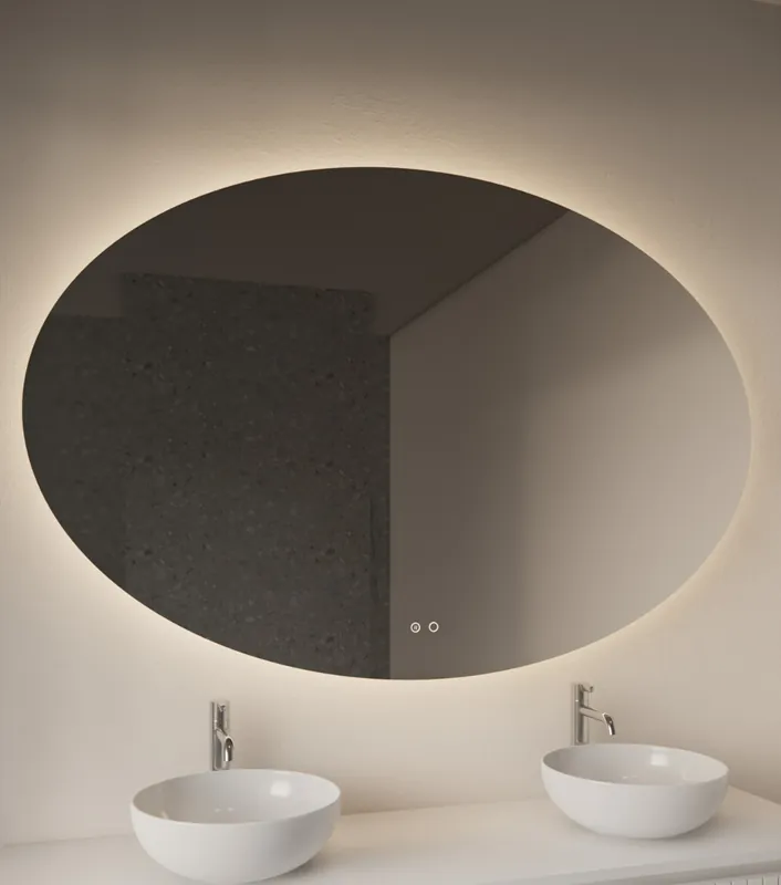 Gliss Design Oval spiegel met LED-verlichting 120x80cm Shop Nu
