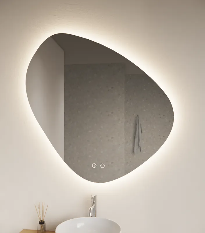 Betrouwbaar Gliss Design Fury spiegel met LED-verlichting 80x80cm