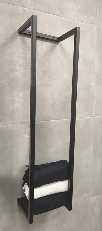 Mueller Black handdoekrek industrieel 95x25x20cm mat zwart Shop Nu