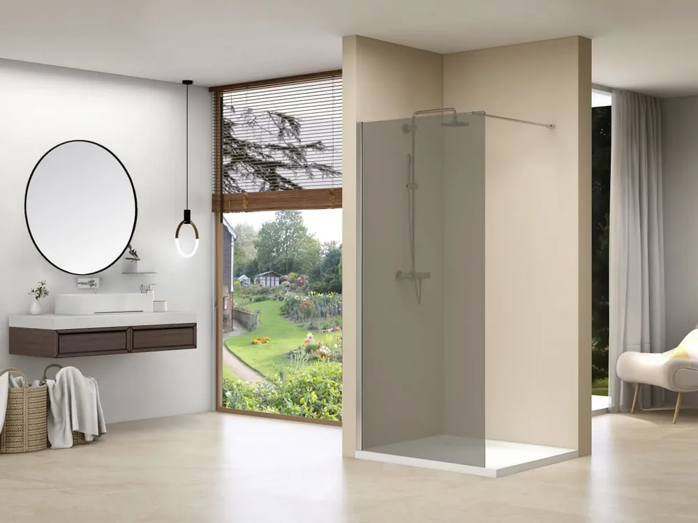 Hete Deal van Rijn ST01 inloopdouche met rookglas 120x200cm chroom