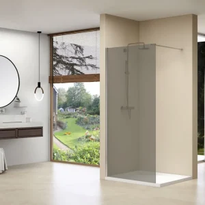 Gratis Retour van Rijn ST01 inloopdouche met rookglas 90x200cm RVS