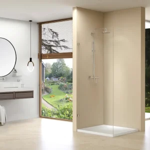van Rijn ST01 profielloze vaste wand 30x200cm chroom Gereduceerde Prijs