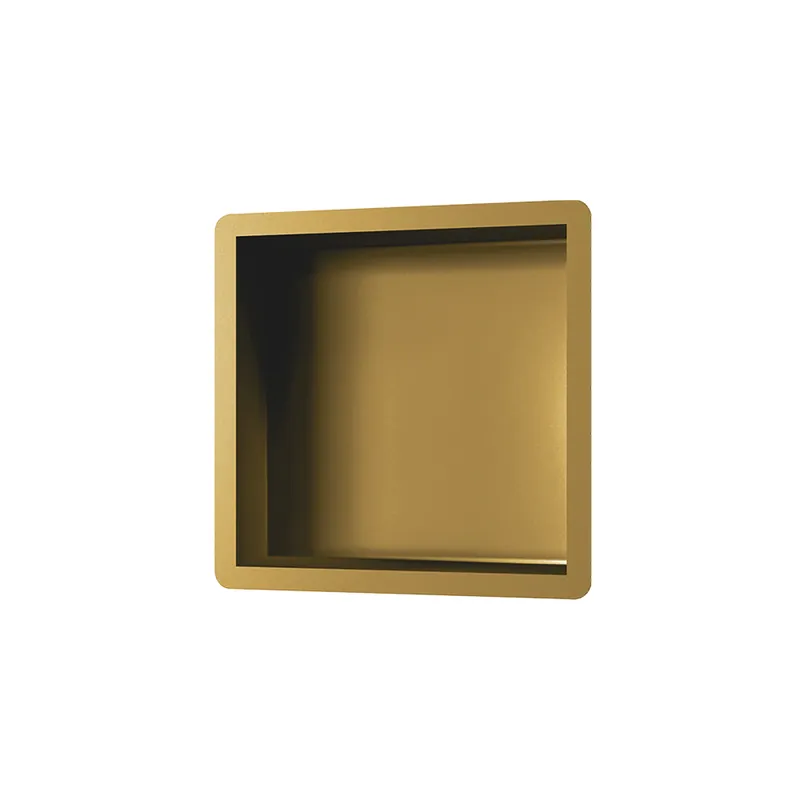 Brauer Gold Edition inbouwnis 30x30cm geborsteld messing PVD Goedkoop