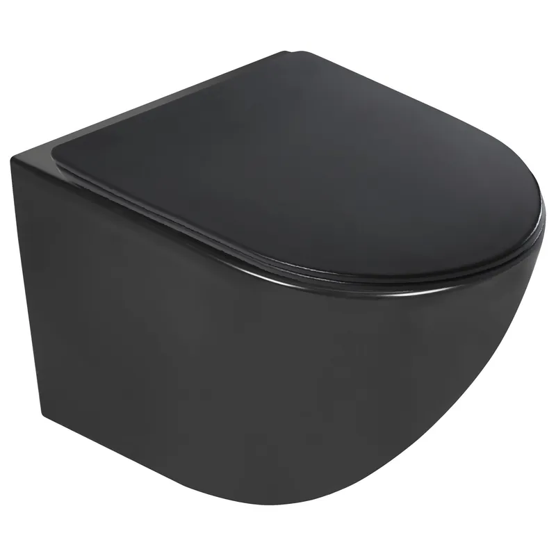 Favoriet Kerra Delos randloos hangend toilet met softclose zitting zwart