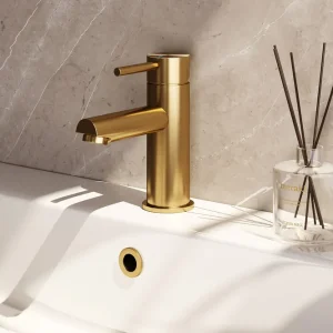 Brauer Gold Edition ColdStart wastafelkraan energy-saving model A messing geborsteld PVD Finale Uitverkoop