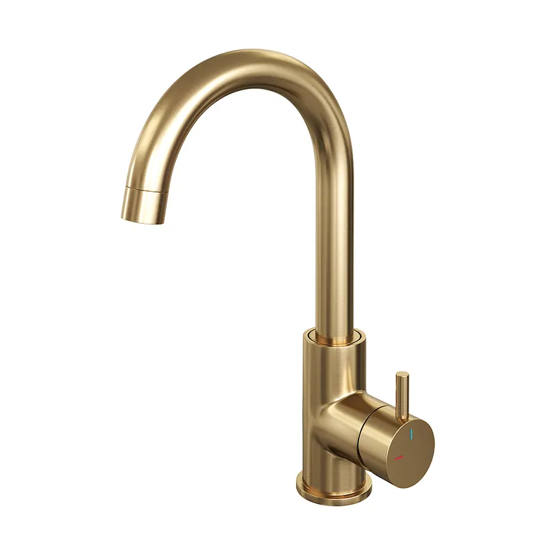 Favoriet Brauer Gold Edition ColdStart wastafelkraan met draaibare ronde uitloop model B geborsteld messing PVD