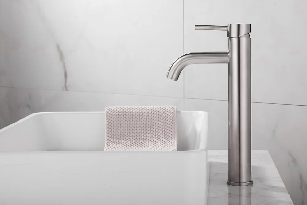 Exclusief Saniclear Plus hoge wastafelkraan RVS