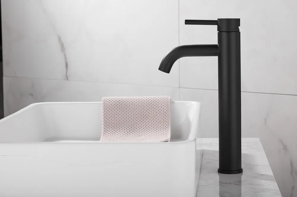 Saniclear Plus hoge wastafelkraan zwart mat Bulkbestelling