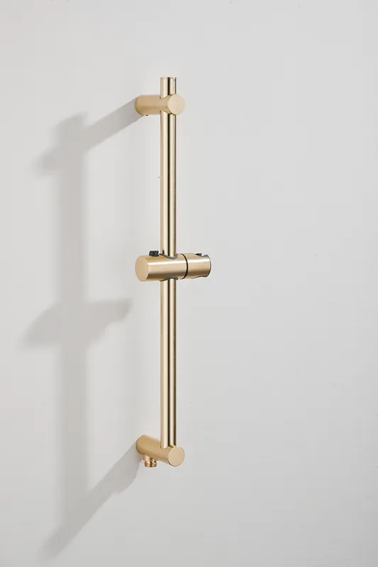 Must-Have Saniclear Plus douche glijstang met wateraansluiting 60cm geborsteld messing mat goud