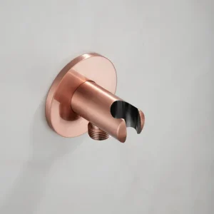 Saniclear Plus handdouche houder met wateraansluiting geborsteld koper Geld-Terug-Garantie