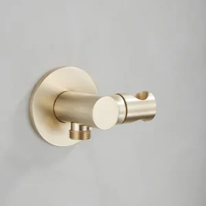Saniclear Plus draaibare handdouche houder met wateraansluiting geborsteld messing mat goud Must-Have