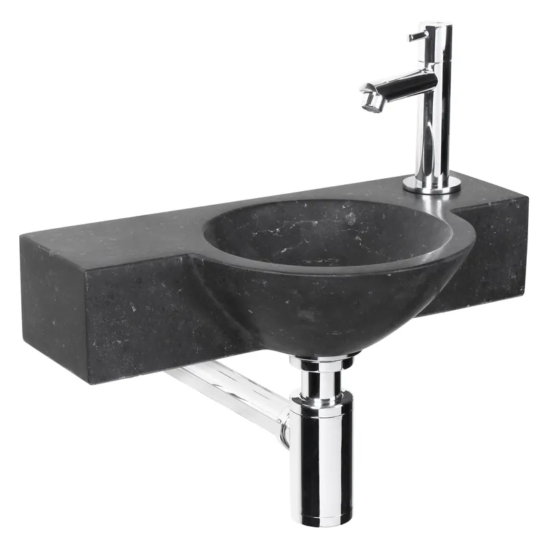 Beperkt Aanbod Differnz Teti fonteinset 40cm natuursteen bombai black