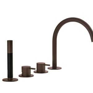 Superprijs Hotbath Cobber badrandcombinatie met uitloop CB073 verouderd messing