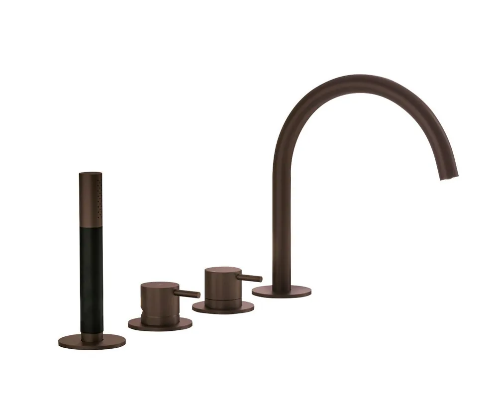 Superprijs Hotbath Cobber badrandcombinatie met uitloop CB073 verouderd messing