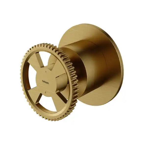 Hotbath Cobber @Work afbouwdeel inbouw 2-weg omstel geborsteld messing PVD Luxe
