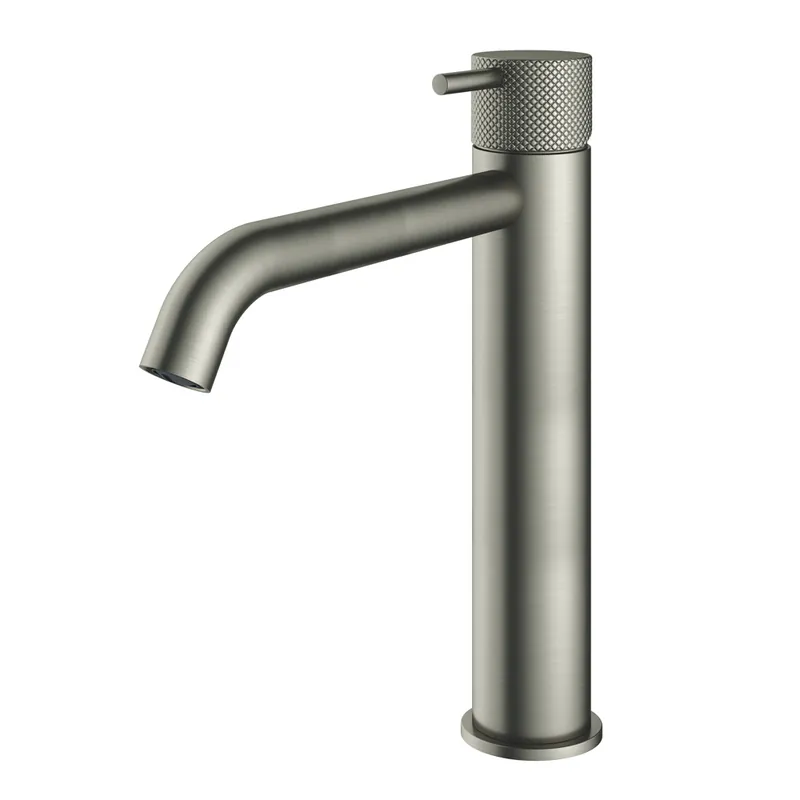 Flitsaanbieding Hotbath Cobber X wastafelkraan 29cm geborsteld nikkel