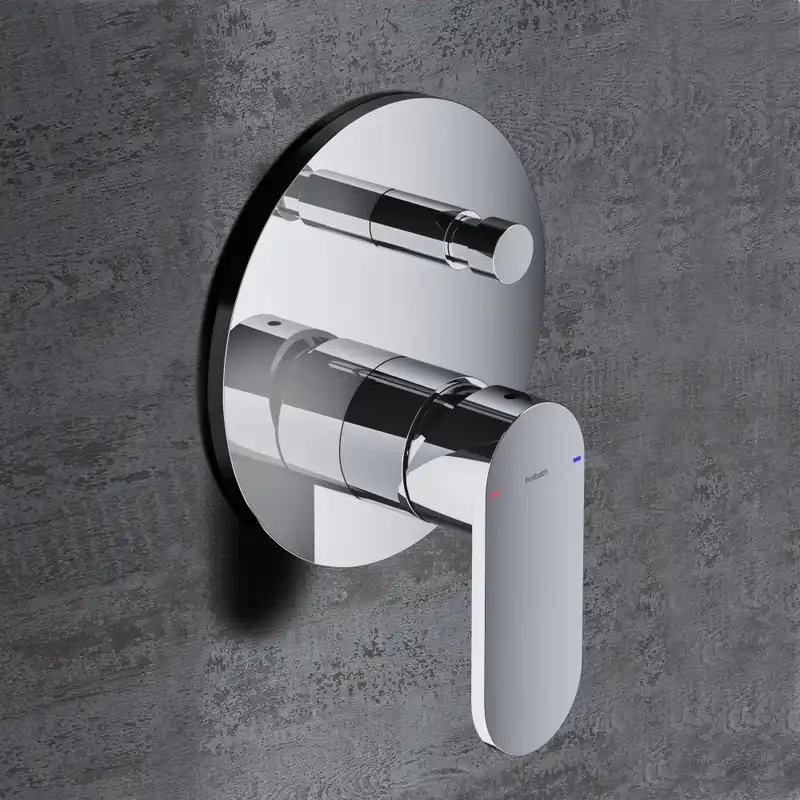 Alleen Vandaag Hotbath Friendo inbouw douche/bad mengkraan met omstelinrichting geborsteld nikkel