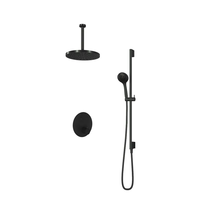 Hotbath Cobber IBS22GN inbouwdouche met 3s handdouche, 30cm plafondbuis, 30cm hoofddouche en glijstang geborsteld nikkel Koopje
