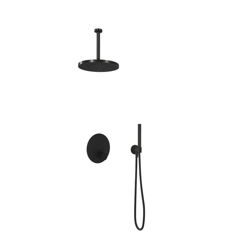 Hotbath Cobber IBS22GN inbouwdouche met 30cm plafondbuis en 30cm hoofddouche geborsteld nikkel Seizoensaanbieding
