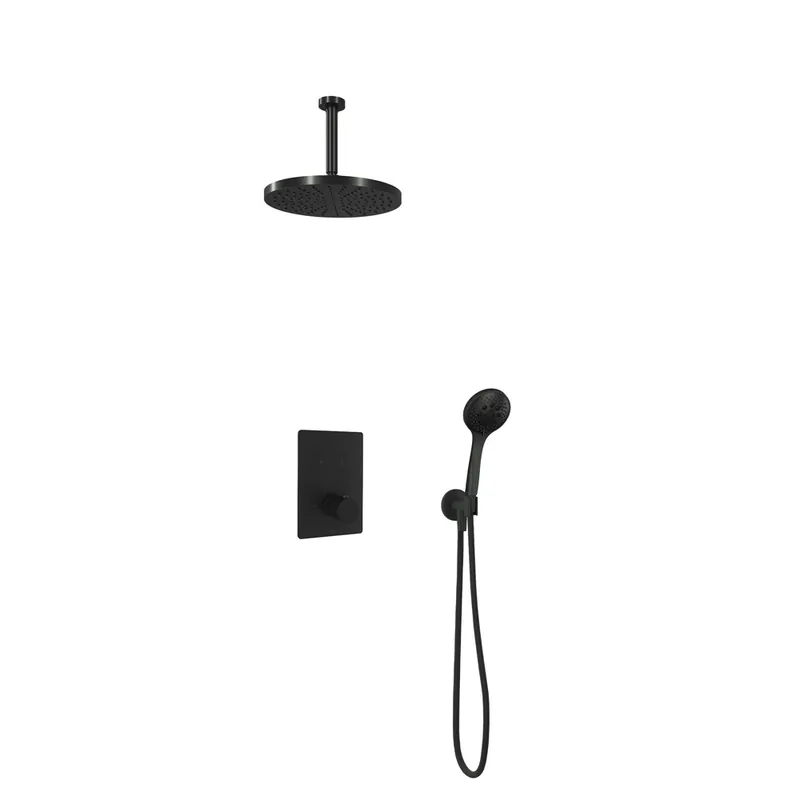 Topkwaliteit Hotbath Cobber IBS23CR inbouwdouche met 3s handdouche, 15cm plafondbuis en 30cm hoofddouche chroom