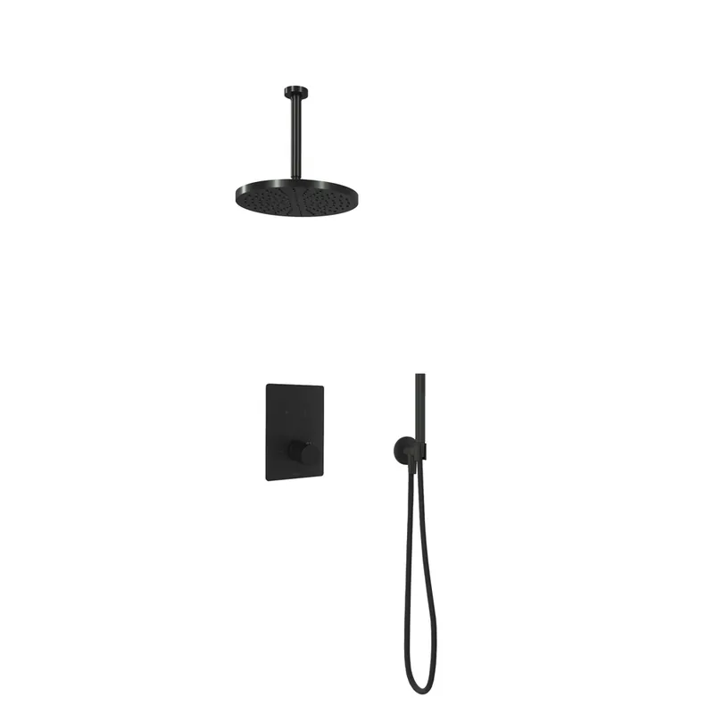 Op = Op Hotbath Cobber IBS23CR inbouwdouche met 30cm plafondbuis en 30cm hoofddouche chroom