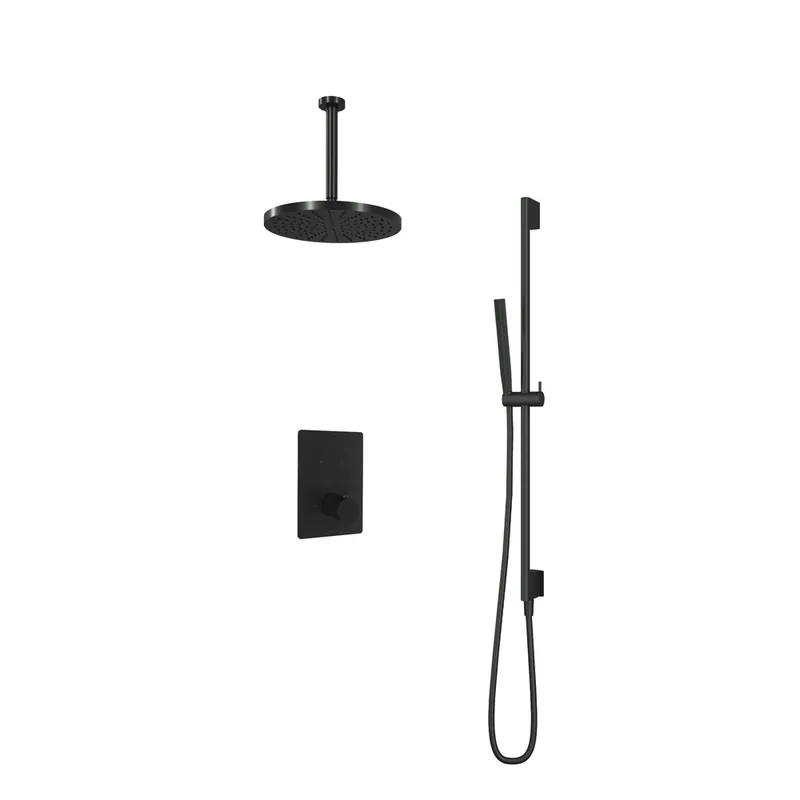 Hotbath Cobber IBS23CR inbouwdouche met 30cm plafondbuis, 30cm hoofddouche en glijstang chroom Voordeelprijs