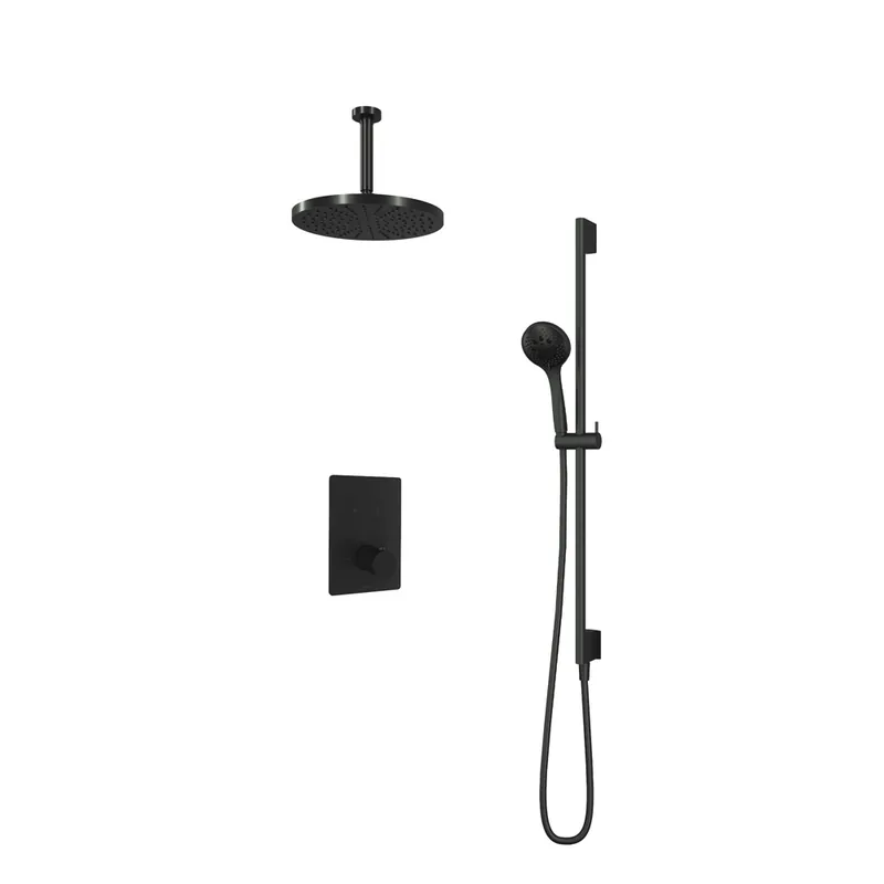 Hotbath Cobber IBS23GN inbouwdouche met 3s handdouche, 15cm plafondbuis, 30cm hoofddouche en glijstang geborsteld nikkel Laatste Versie