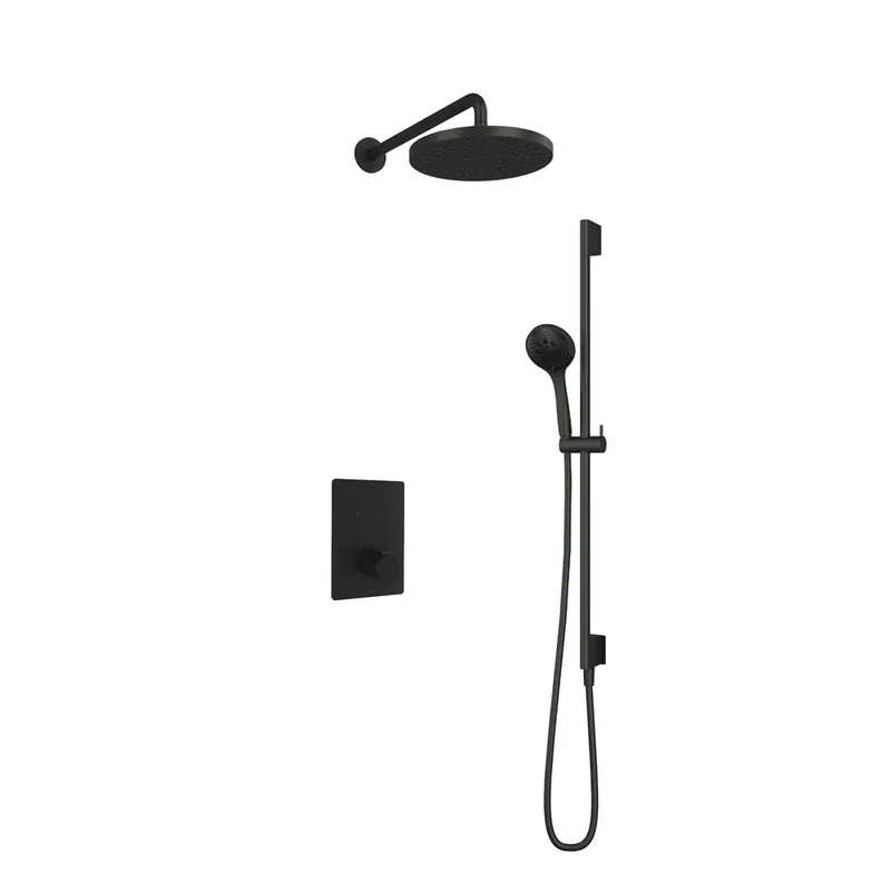 Hotbath Cobber IBS23GN inbouwdouche met 3s handdouche, 30cm hoofddouche en glijstang geborsteld nikkel Weekendaanbieding