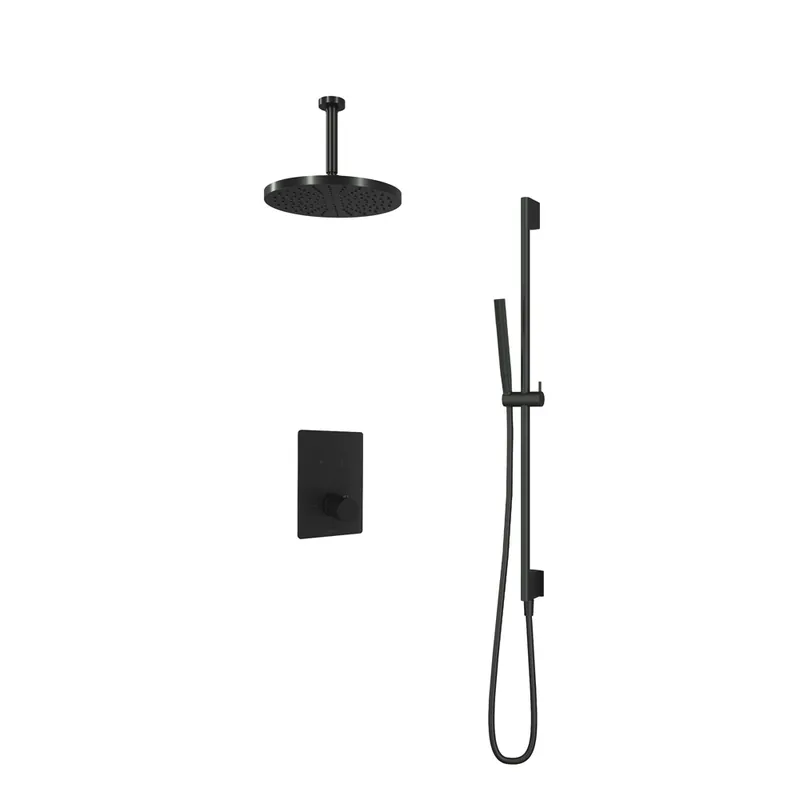 Nieuw Hotbath Cobber IBS23GN inbouwdouche met 15cm plafondbuis, 30cm hoofddouche en glijstang geborsteld nikkel
