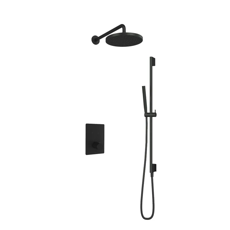 Budget Hotbath Cobber IBS23GN inbouwdouche met 30cm hoofddouche en glijstang geborsteld nikkel