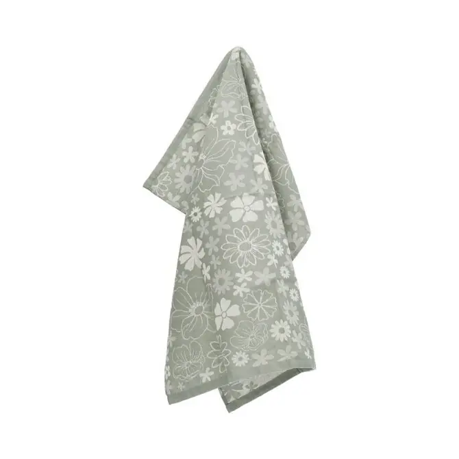 Professioneel Bunzlau Castle Flowerbed theedoek 65x65 Dark Green