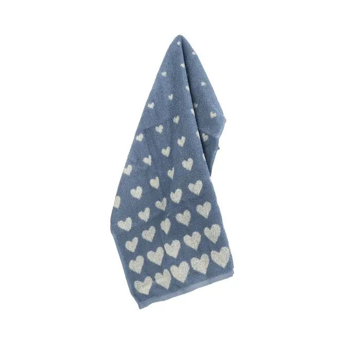 Professioneel Bunzlau Castle Keukendoek Hearts Grey-Blue