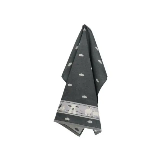 Bunzlau Castle Sheep theedoek 65x65 Black Voordeelprijs