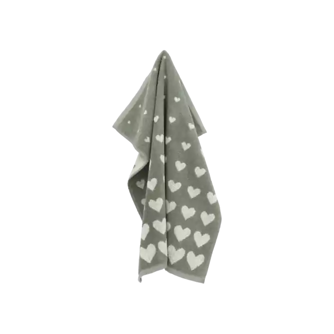 Budget Bunzlau Castle Keukendoek Hearts Dark Green