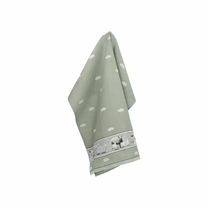 Koopje Bunzlau Castle Sheep theedoek 65x65 Dark Green