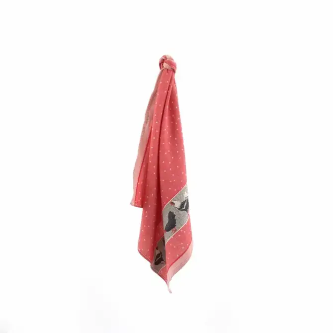 Snelle Levering Bunzlau Castle Chickens theedoek 65x65 Red