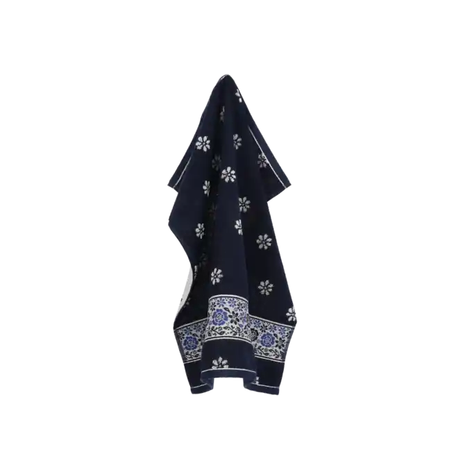 Bunzlau Castle Belle Fleur keukendoek 53x60 Dark Blue Finale Uitverkoop