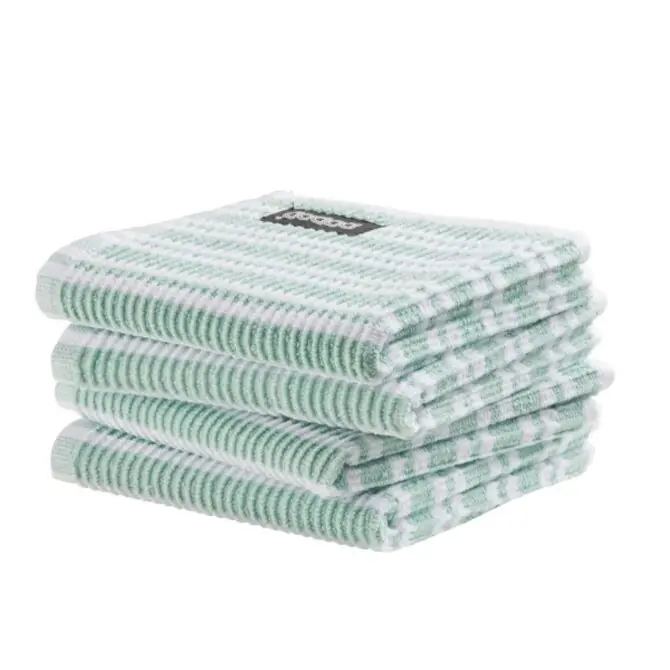 Gereduceerde Prijs DDDDD vaatdoek Stripe pastel green 30 x 30 cm