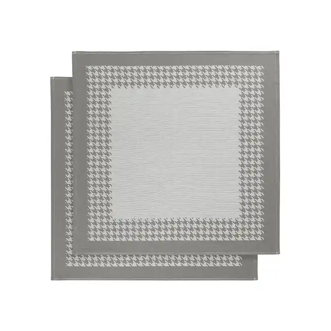 De Witte Lietaer Pied De Poule Theedoek 66x66 grey Lage Kosten