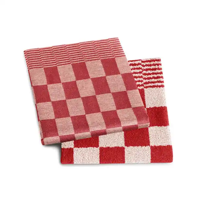 Handgemaakt DDDDD Theedoek Barbeque 60x65 Rood