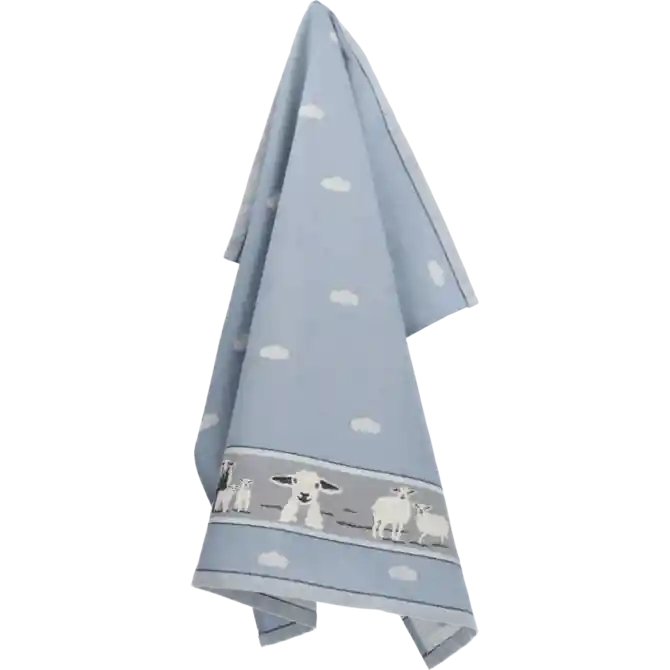 Bunzlau Castle Sheep theedoek 65x65 Grey-Blue Fabrieksprijs